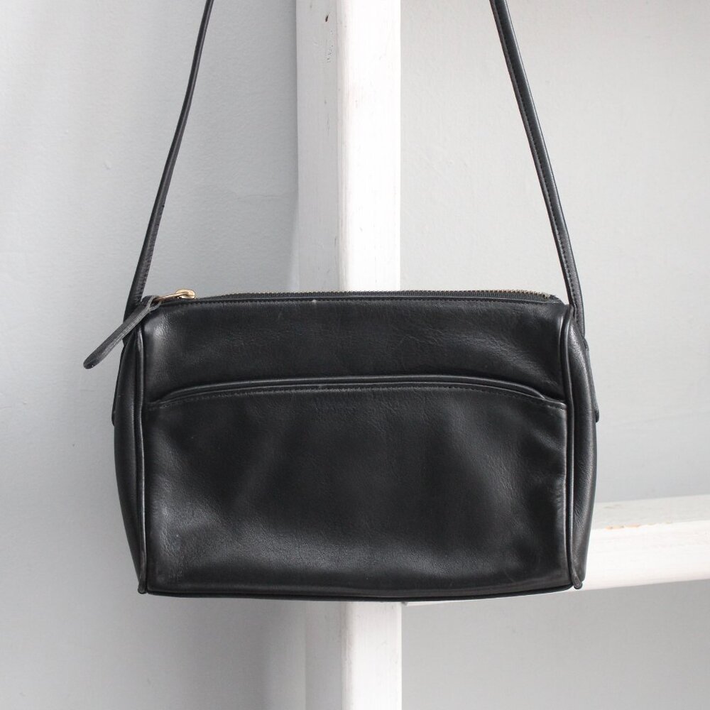 Coach Vintage 80's Black Crossbody Shoulder Crossbody Bag NO 0358-047 - Picture 5 of 7